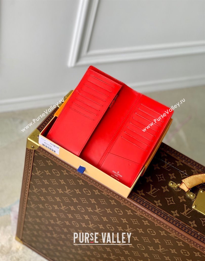 Louis Vuitton Brazza Wallet in Monogram Leather Red 2024 M69038 (KI-240626040)