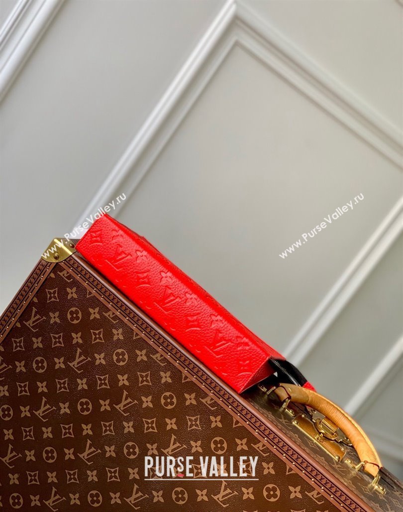 Louis Vuitton Pochette Voyage MM Pouch in Monogram Leather Red 2024 M61692 (KI-240626019)