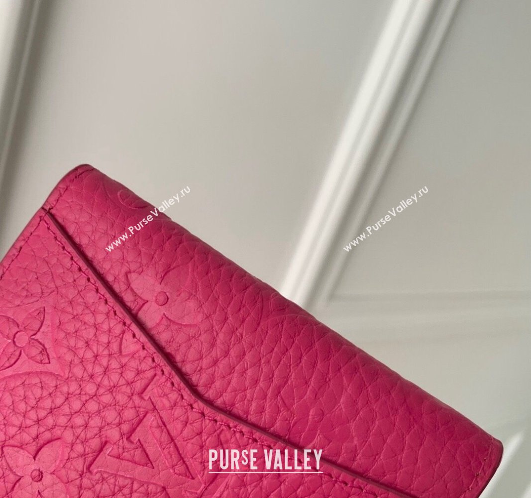 Louis Vuitton Pocket Organizer Wallet in Monogram Leather Pink 2024 M83069 (KI-240626027)