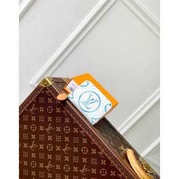 Louis Vuitton Zippy Coin Purse Wallet in Monogram Tiles Canvas M83658 Lagoon Blue 2024 (KI-240625074)