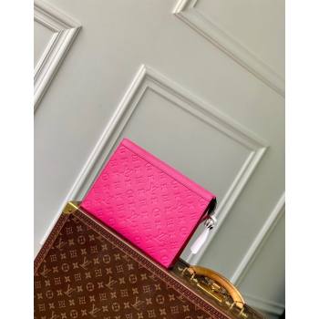 Louis Vuitton Pochette Voyage MM Pouch in Monogram Leather Pink 2024 M61692 (KI-240626020)