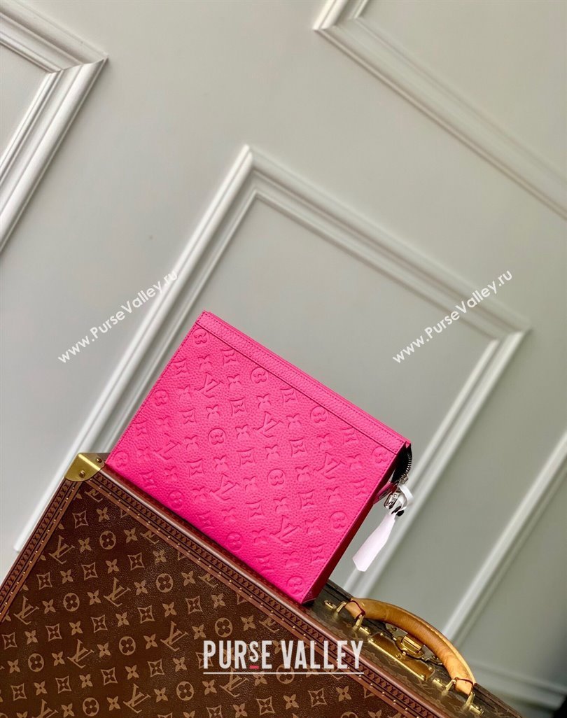 Louis Vuitton Pochette Voyage MM Pouch in Monogram Leather Pink 2024 M61692 (KI-240626020)