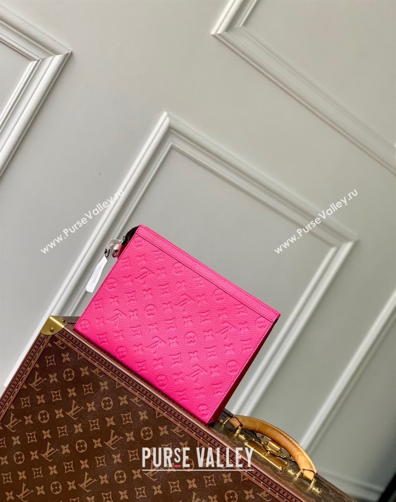 Louis Vuitton Pochette Voyage MM Pouch in Monogram Leather Pink 2024 M61692 (KI-240626020)