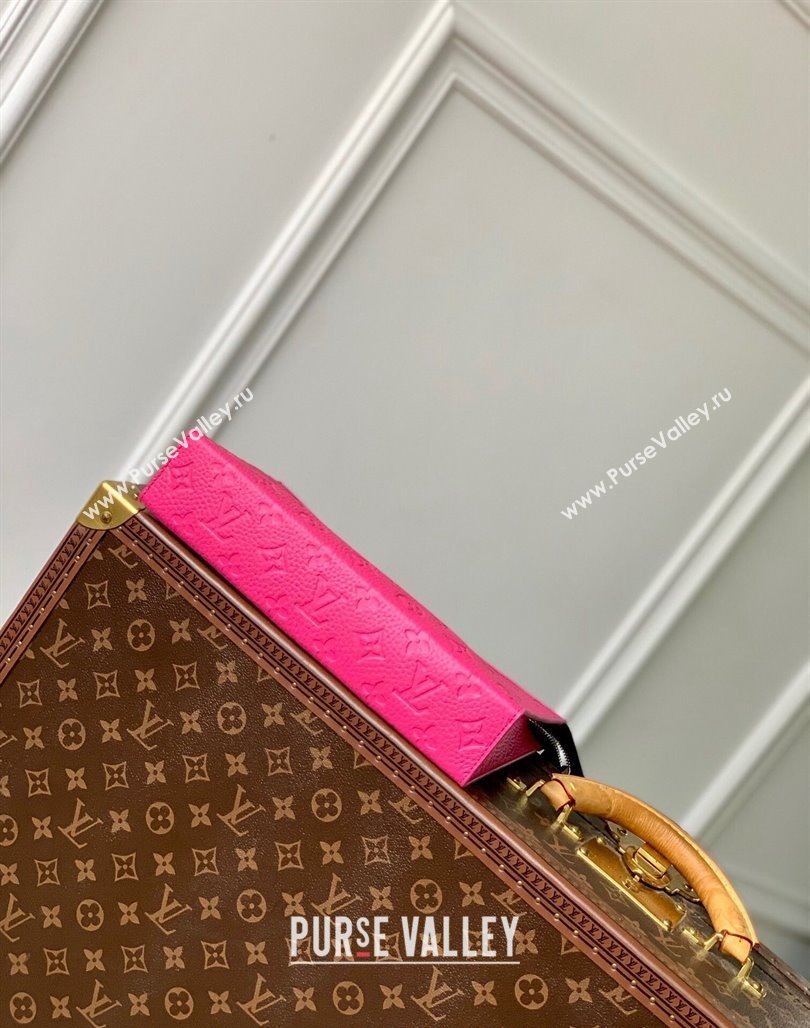 Louis Vuitton Pochette Voyage MM Pouch in Monogram Leather Pink 2024 M61692 (KI-240626020)