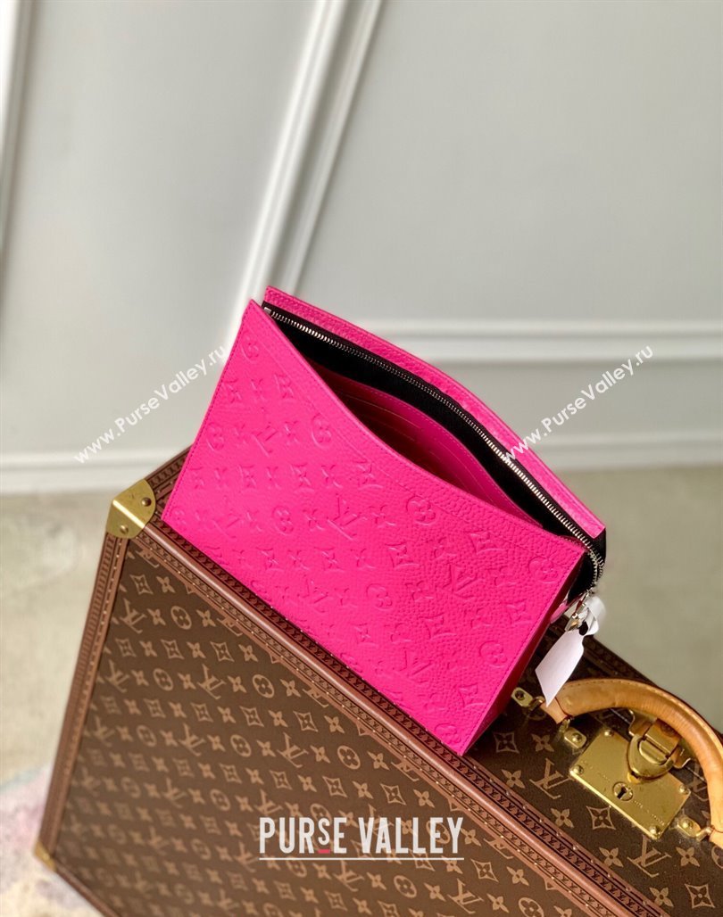 Louis Vuitton Pochette Voyage MM Pouch in Monogram Leather Pink 2024 M61692 (KI-240626020)