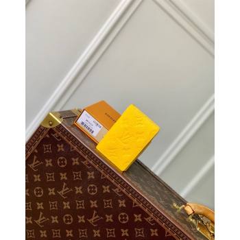 Louis Vuitton Pocket Organizer Wallet in Monogram Leather Yellow 2024 M83069 (KI-240626028)