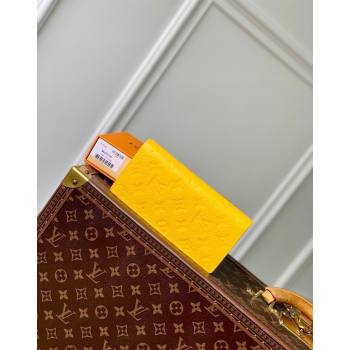 Louis Vuitton Brazza Wallet in Monogram Leather Yellow 2024 M69038 (KI-240626042)