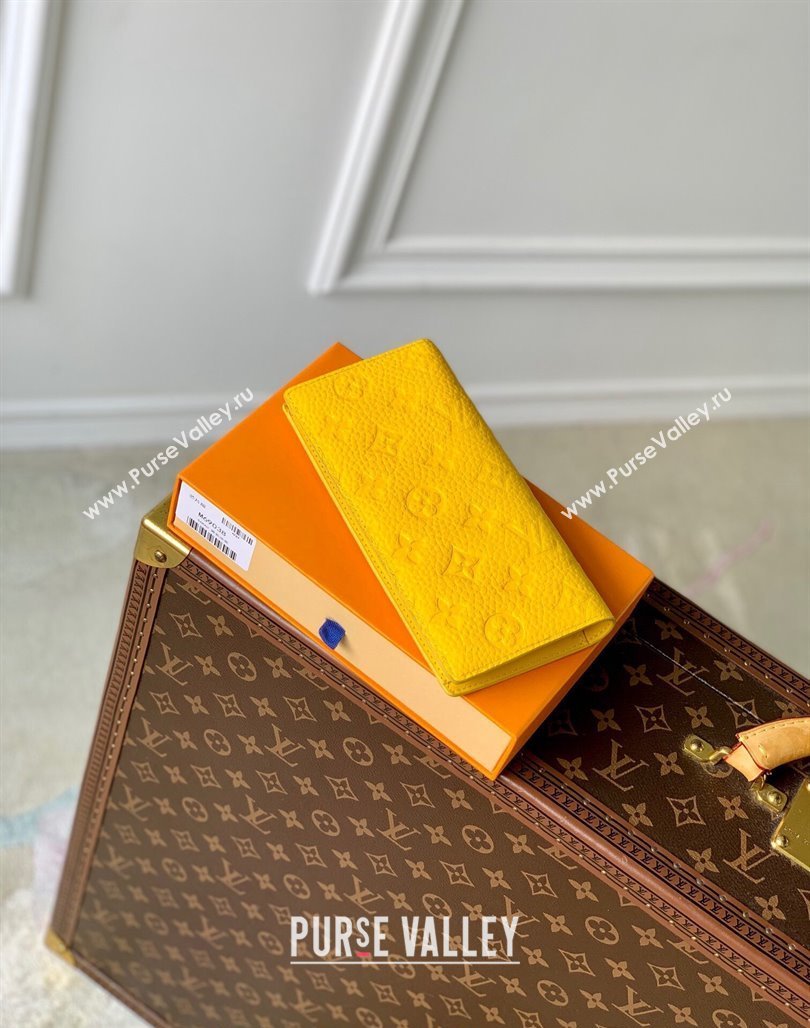 Louis Vuitton Brazza Wallet in Monogram Leather Yellow 2024 M69038 (KI-240626042)