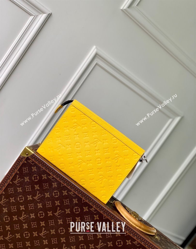 Louis Vuitton Pochette Voyage MM Pouch in Monogram Leather Yellow 2024 M61692 (KI-240626021)