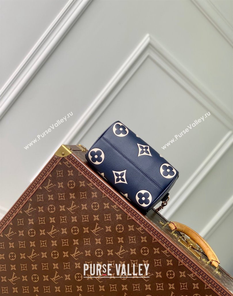 Louis Vuitton Speedy Bandouliere 20 Bag in Bicolor Empreinte Monogram Leather M47048 Navy Blue/White 2024 (KI-240626044)