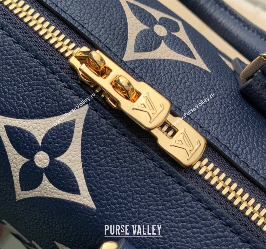 Louis Vuitton Speedy Bandouliere 20 Bag in Bicolor Empreinte Monogram Leather M47048 Navy Blue/White 2024 (KI-240626044)