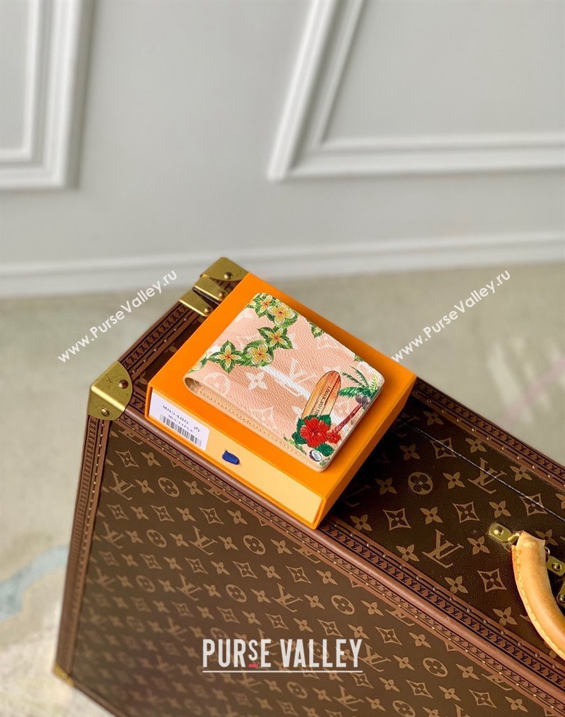 Louis Vuitton Slender Wallet in Monogram Surfin’ Canvas M83468 Sand Beige 2024 (KI-240625104)