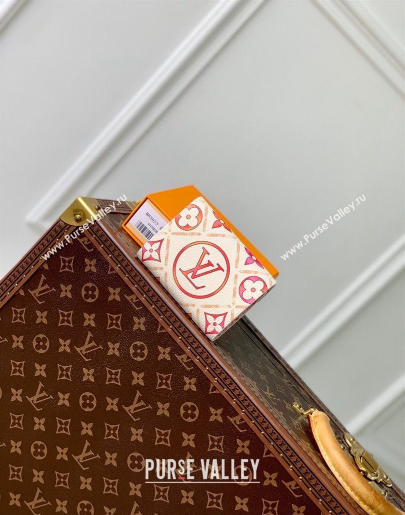 Louis Vuitton Victorine Wallet in Monogram Tiles Canvas M83623 Coral Pink 2024 (KI-240625075)