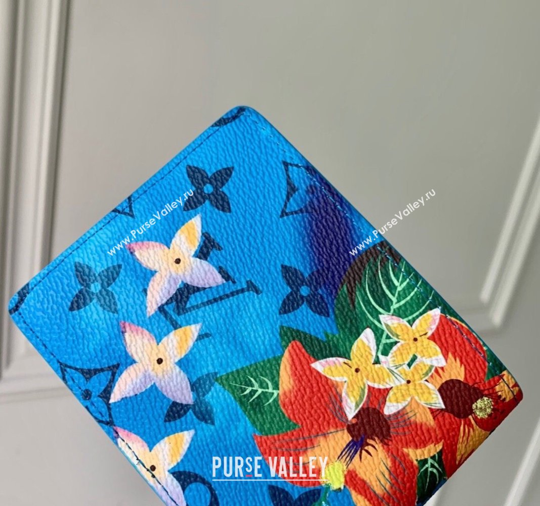 Louis Vuitton Slender Wallet in Monogram Surfin’ Canvas M83468 Sky Blue 2024 (KI-240625106)