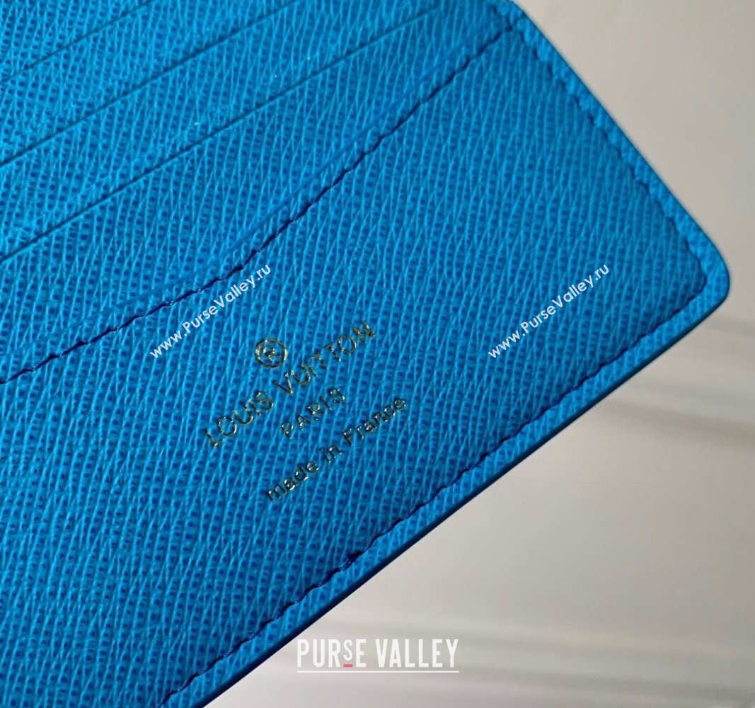 Louis Vuitton Slender Wallet in Monogram Surfin’ Canvas M83468 Sky Blue 2024 (KI-240625106)