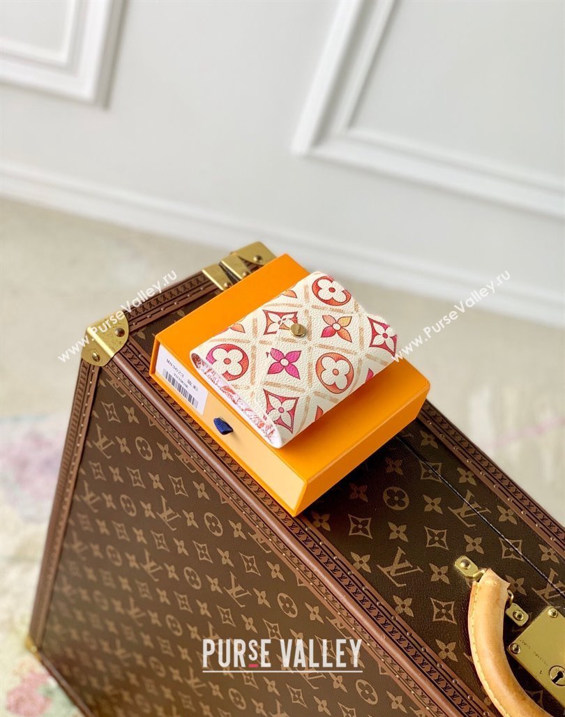 Louis Vuitton Victorine Wallet in Monogram Tiles Canvas M83623 Coral Pink 2024 (KI-240625075)