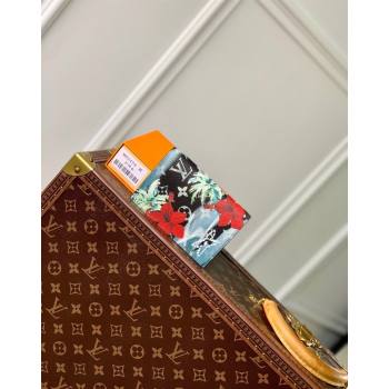 Louis Vuitton Passport Cover in Monogram Surfin’ Canvas M83479 Navy Blue 2024 (KI-240625102)