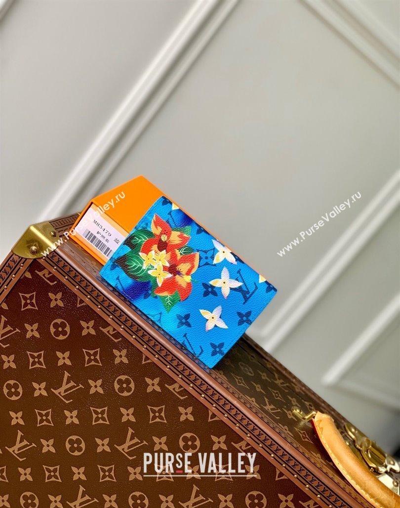 Louis Vuitton Passport Cover in Monogram Surfin’ Canvas M83479 Sky Blue 2024 (KI-240625103)