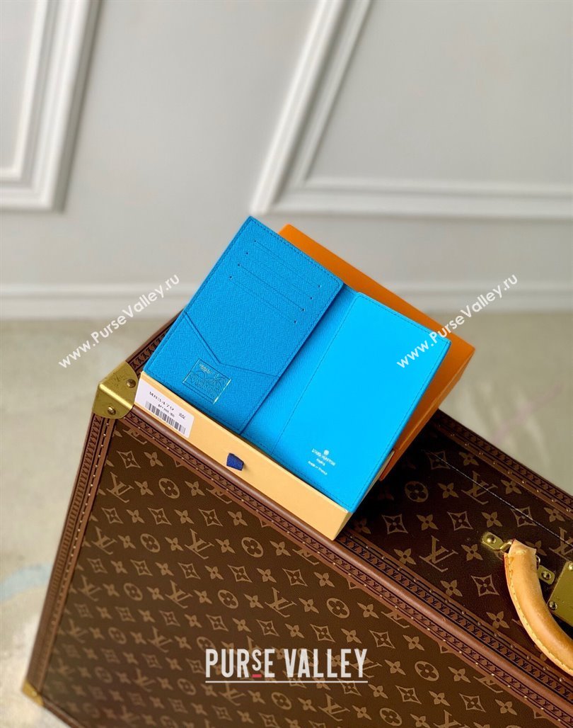 Louis Vuitton Passport Cover in Monogram Surfin’ Canvas M83479 Sky Blue 2024 (KI-240625103)