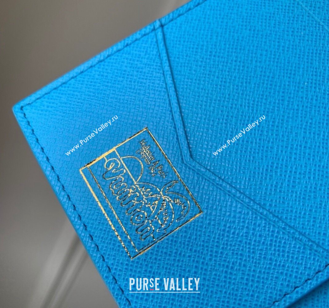 Louis Vuitton Passport Cover in Monogram Surfin’ Canvas M83479 Sky Blue 2024 (KI-240625103)