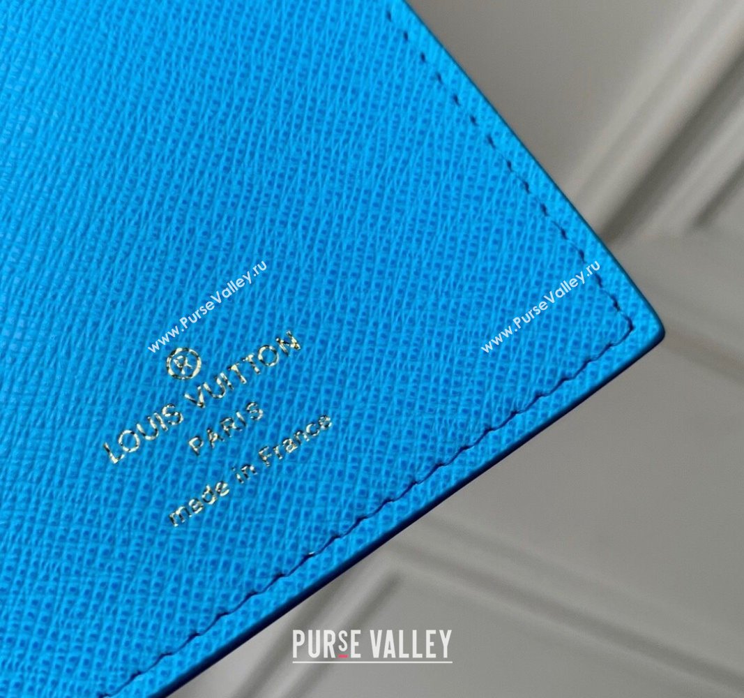 Louis Vuitton Passport Cover in Monogram Surfin’ Canvas M83479 Sky Blue 2024 (KI-240625103)