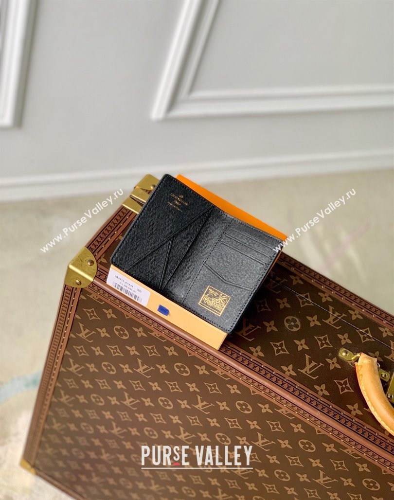 Louis Vuitton Pocket Organizer Wallet in Monogram Surfin’ Canvas M83498 Navy Blue 2024 (KI-240625096)