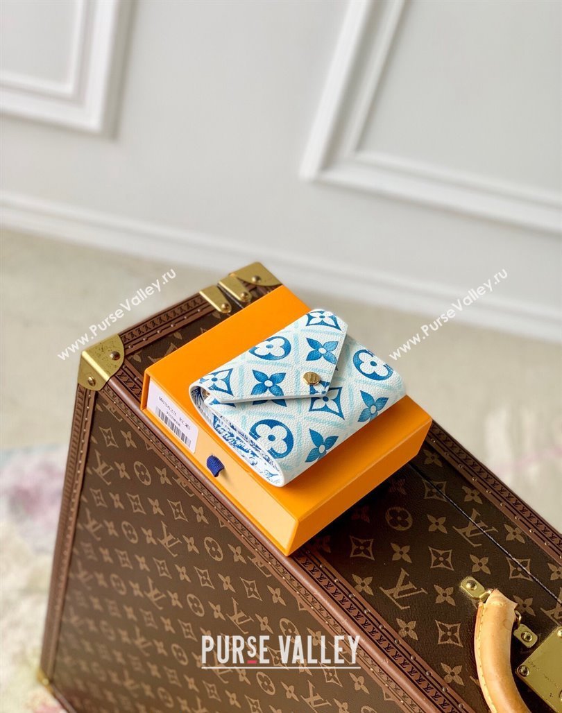 Louis Vuitton Victorine Wallet in Monogram Tiles Canvas M83623 Lagoon Blue 2024 (KI-240625076)