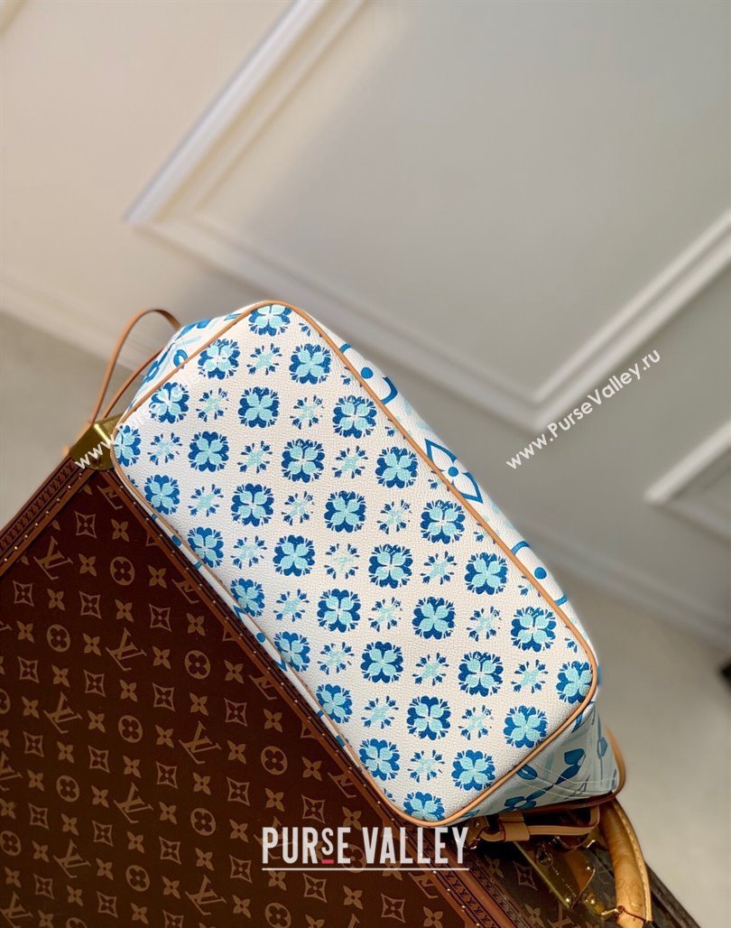 Louis Vuitton Neverfull MM Tote bag in Monogram Tiles Canvas M11263 Lagoon Blue 2024 (KI-240625077)