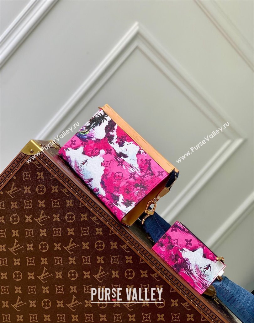 Louis Vuitton Gaston Wearable Wallet Mini bag in Monogram Surfin’ Canvas M83466 Pink 2024 (KI-240625089)