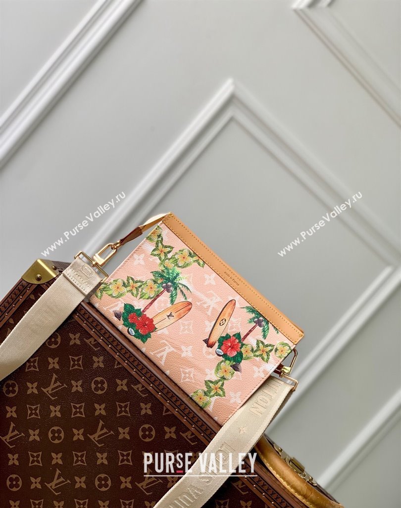 Louis Vuitton Gaston Wearable Wallet Mini bag in Monogram Surfin’ Canvas M83466 Sand Beige 2024 (KI-240625090)