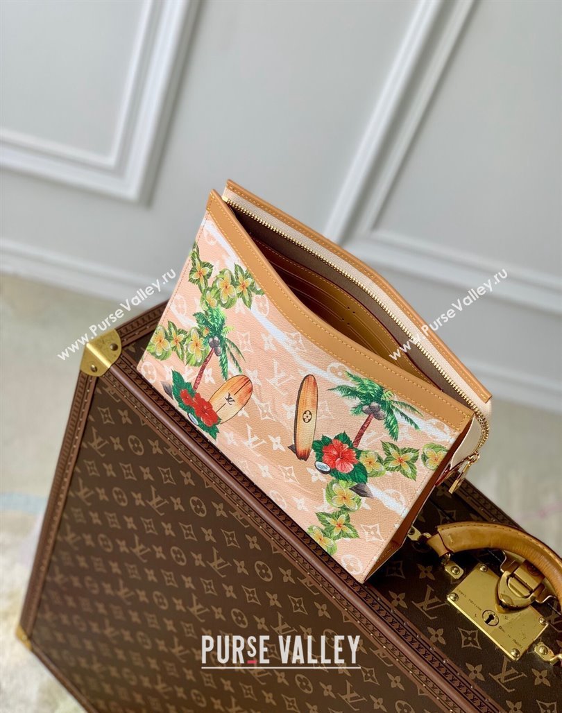 Louis Vuitton Pochette Voyage Pouch Mini bag in Monogram Surfin’ Canvas M83465 Sand Beige 2024 (KI-240625092)