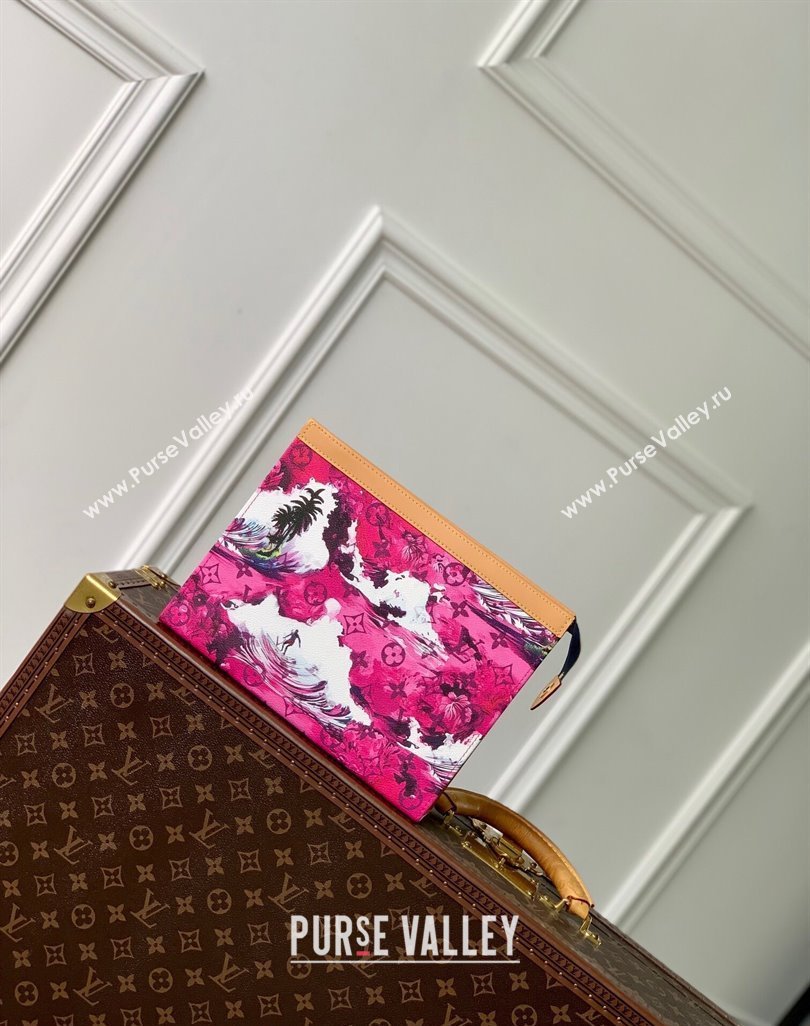 Louis Vuitton Pochette Voyage Pouch Mini bag in Monogram Surfin’ Canvas M83465 Pink 2024 (KI-240625095)