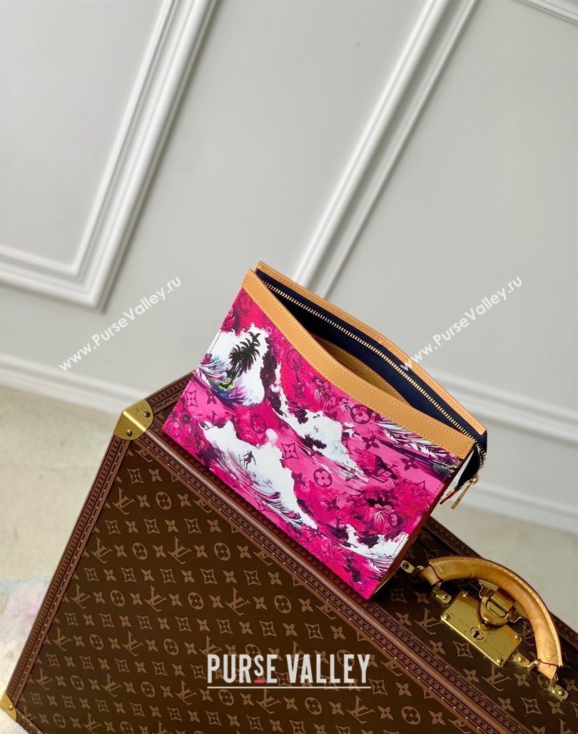 Louis Vuitton Pochette Voyage Pouch Mini bag in Monogram Surfin’ Canvas M83465 Pink 2024 (KI-240625095)