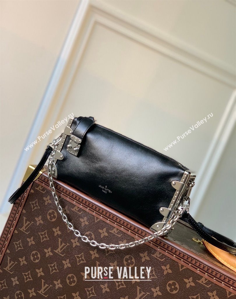 Louis Vuitton Slim Trunk Hobo bag in Calf Leather M25445 Black 2024 (KI-240625109)