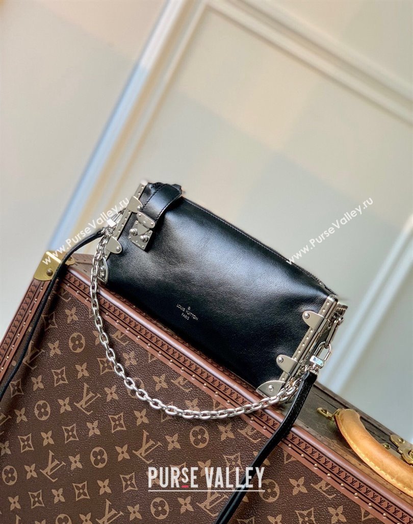 Louis Vuitton Slim Trunk Hobo bag in Calf Leather M25445 Black 2024 (KI-240625109)