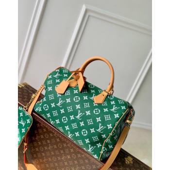 Louis Vuitton RUNWAY Speedy P9 Bandouliere 40 Bag in Soft Calfskin M24417 Green 2024 (K-24062006)