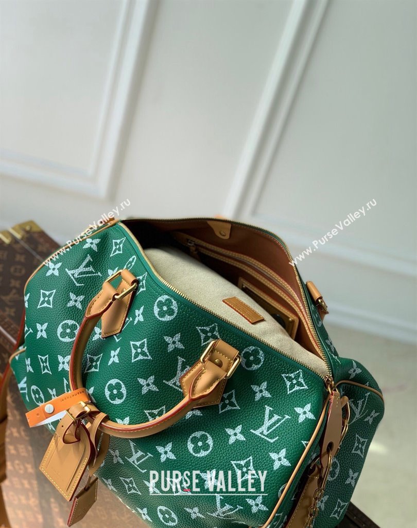 Louis Vuitton RUNWAY Speedy P9 Bandouliere 40 Bag in Soft Calfskin M24417 Green 2024 (K-24062006)