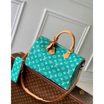 Louis Vuitton RUNWAY Speedy P9 Bandouliere 40 Bag in Soft Calfskin M24417 Blue2 2024 (KI-240625070)