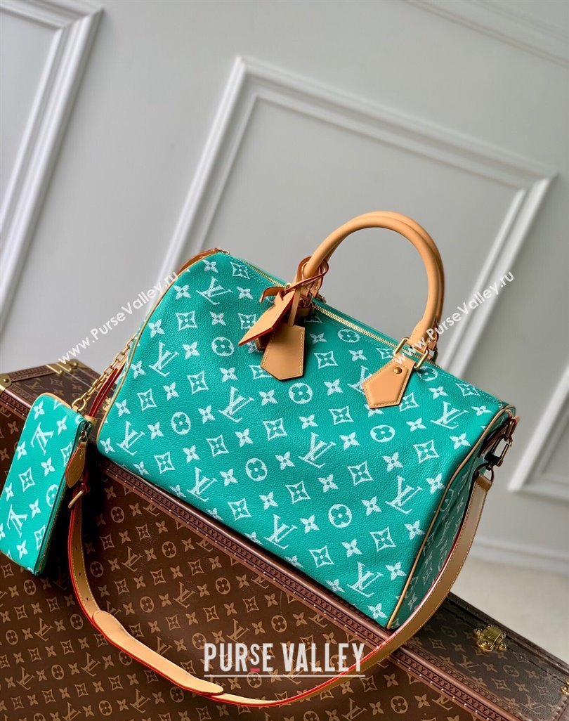 Louis Vuitton RUNWAY Speedy P9 Bandouliere 40 Bag in Soft Calfskin M24417 Blue2 2024 (KI-240625070)