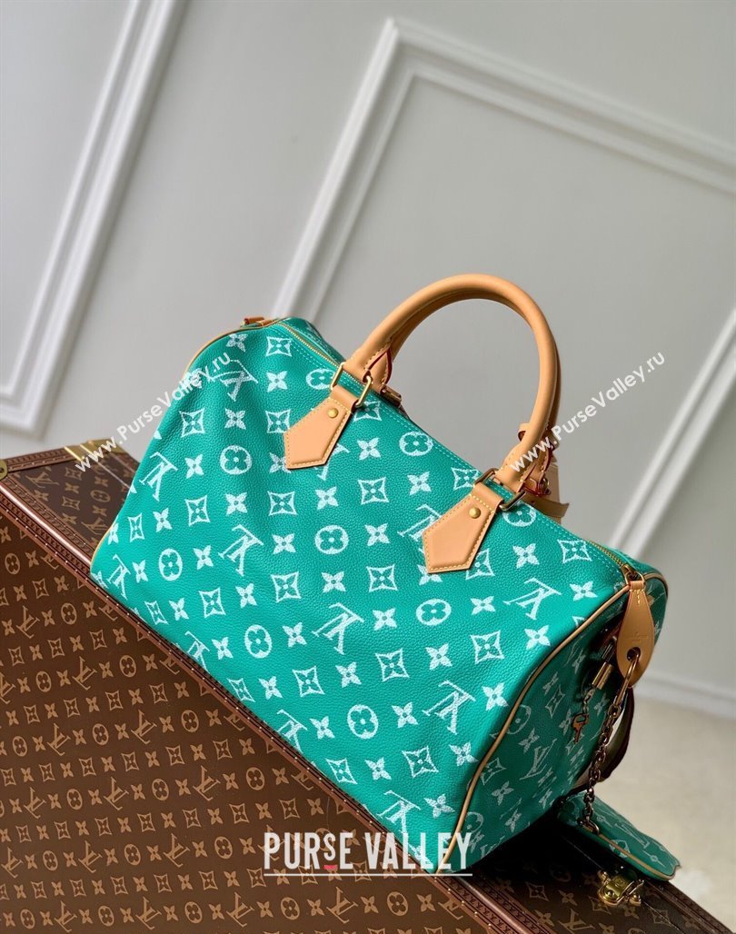 Louis Vuitton RUNWAY Speedy P9 Bandouliere 40 Bag in Soft Calfskin M24417 Blue2 2024 (KI-240625070)