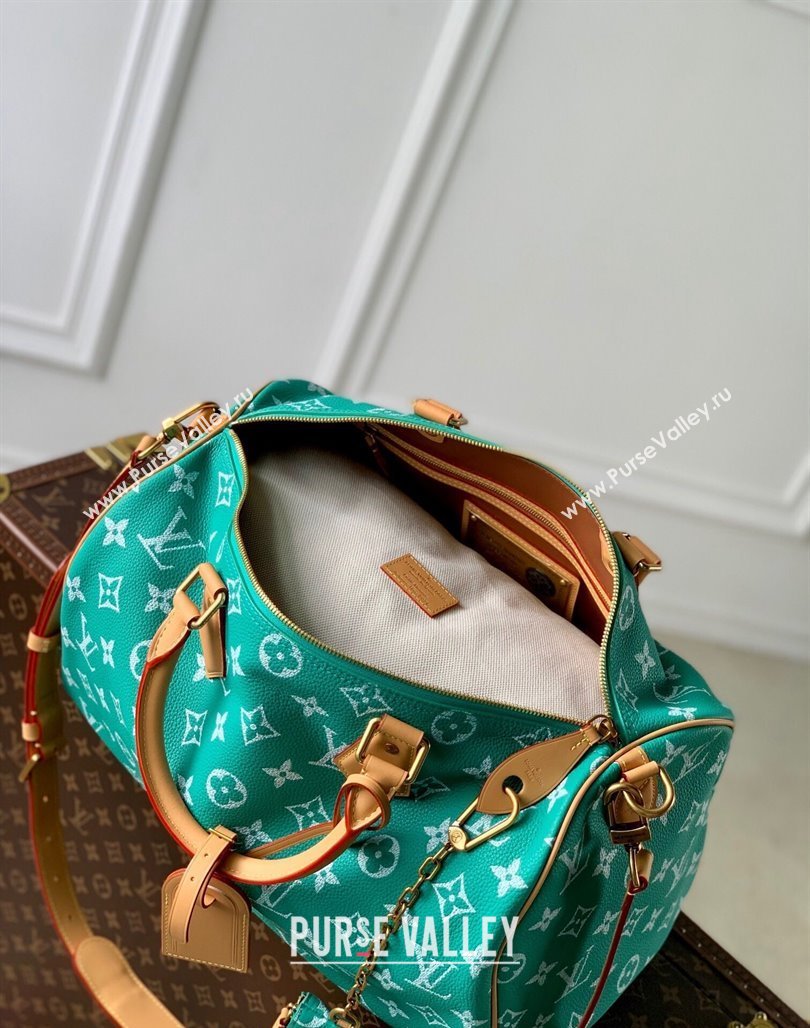 Louis Vuitton RUNWAY Speedy P9 Bandouliere 40 Bag in Soft Calfskin M24417 Blue2 2024 (KI-240625070)