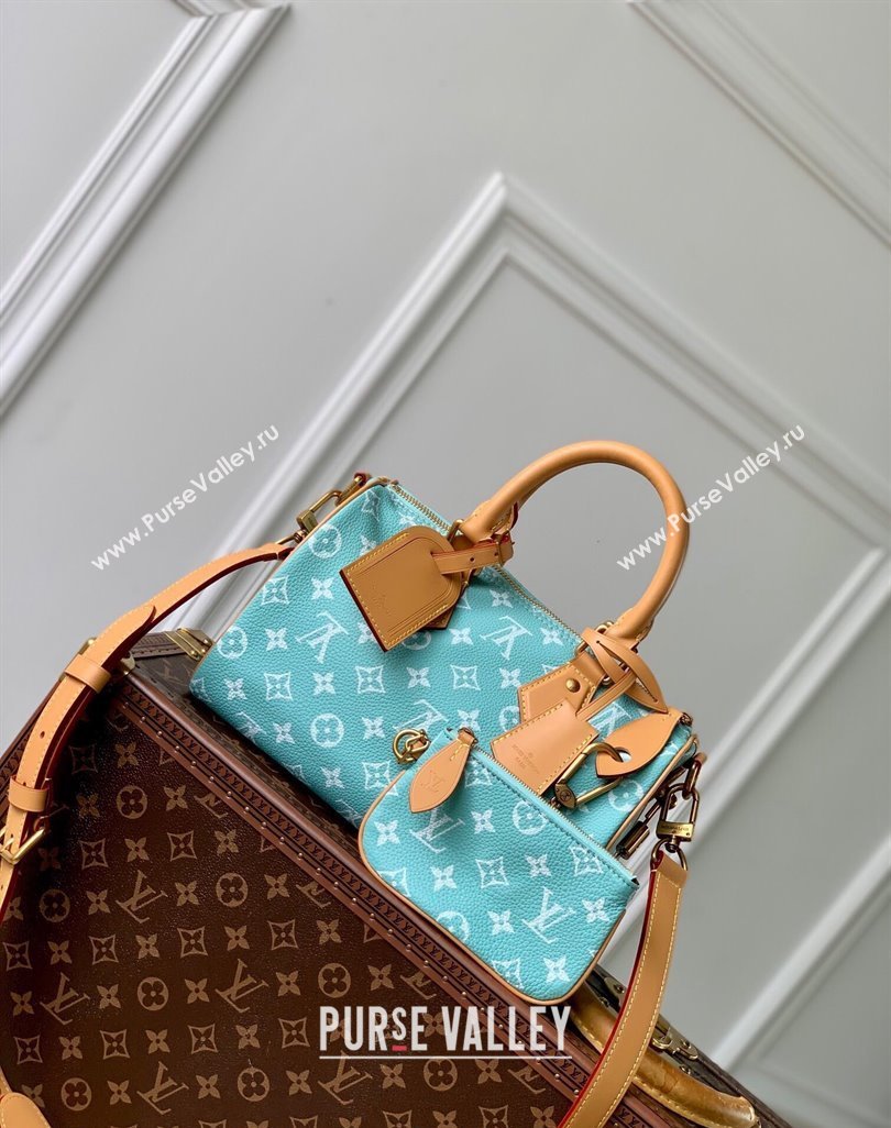 Louis Vuitton Speedy P9 Bandouliere 25 Bag in Soft Calfskin M24423 Macaron Blue 2024 Runway (KI-240625068)