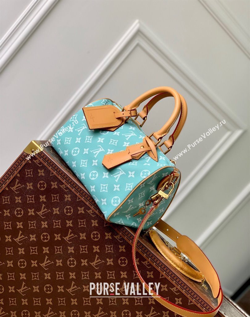 Louis Vuitton Speedy P9 Bandouliere 25 Bag in Soft Calfskin M24423 Macaron Blue 2024 Runway (KI-240625068)