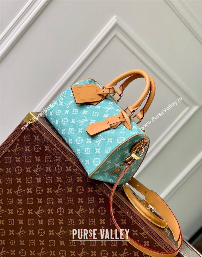 Louis Vuitton Speedy P9 Bandouliere 25 Bag in Soft Calfskin M24423 Macaron Blue 2024 Runway (KI-240625068)