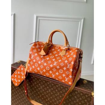 Louis Vuitton RUNWAY Speedy P9 Bandouliere 40 Bag in Soft Calfskin M24421 Orange 2024 (K-24062007)