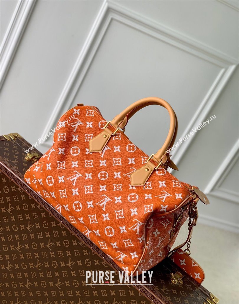 Louis Vuitton RUNWAY Speedy P9 Bandouliere 40 Bag in Soft Calfskin M24421 Orange 2024 (K-24062007)