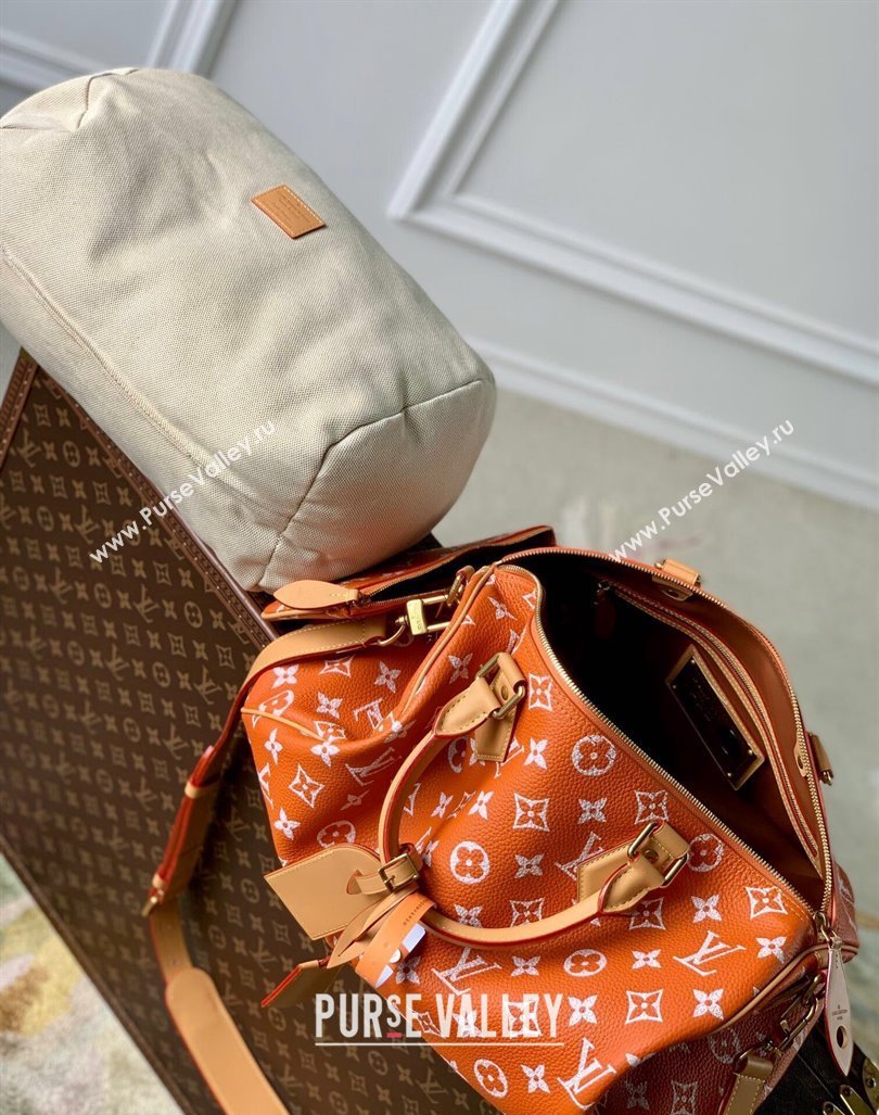 Louis Vuitton RUNWAY Speedy P9 Bandouliere 40 Bag in Soft Calfskin M24421 Orange 2024 (K-24062007)