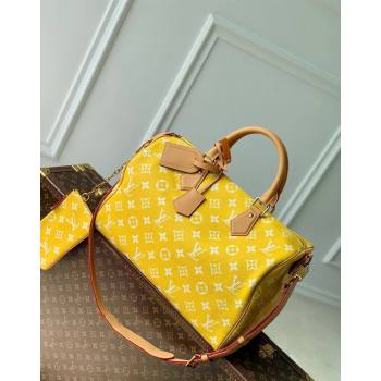 Louis Vuitton RUNWAY Speedy P9 Bandouliere 40 Bag in Soft Calfskin M24419 Yellow 2024 (K-24062008)