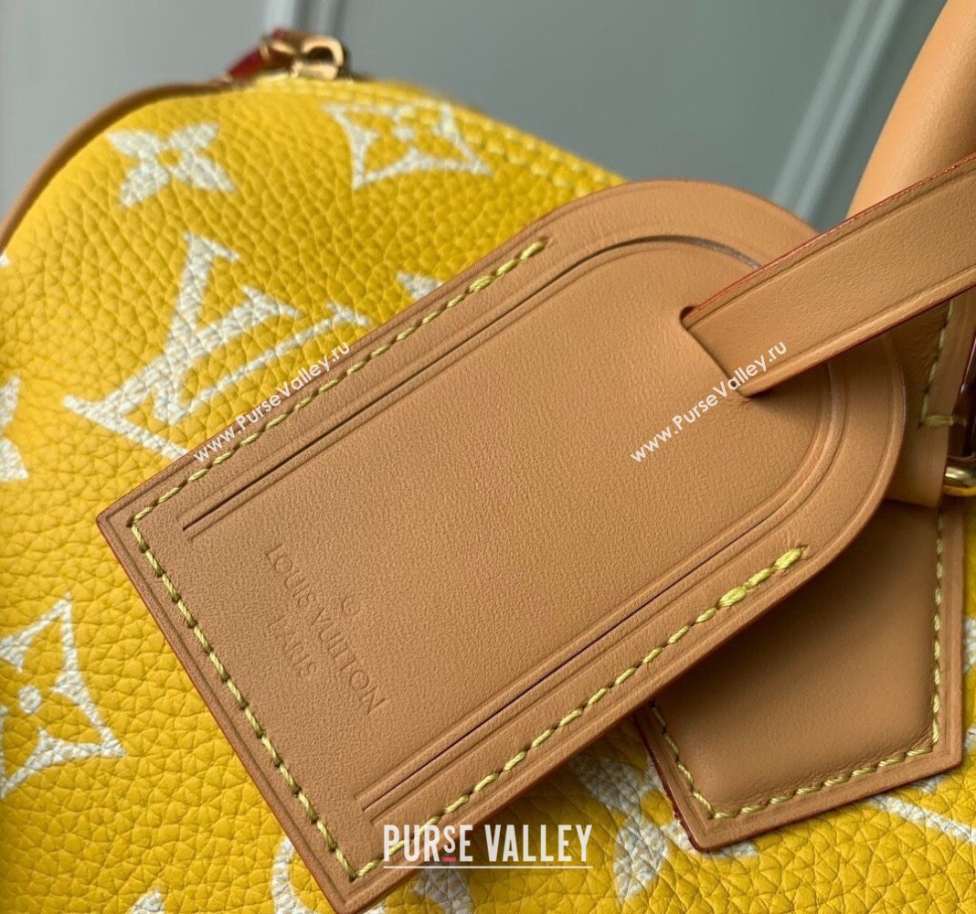 Louis Vuitton RUNWAY Speedy P9 Bandouliere 40 Bag in Soft Calfskin M24419 Yellow 2024 (K-24062008)