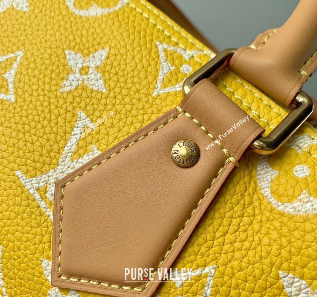 Louis Vuitton RUNWAY Speedy P9 Bandouliere 40 Bag in Soft Calfskin M24419 Yellow 2024 (K-24062008)